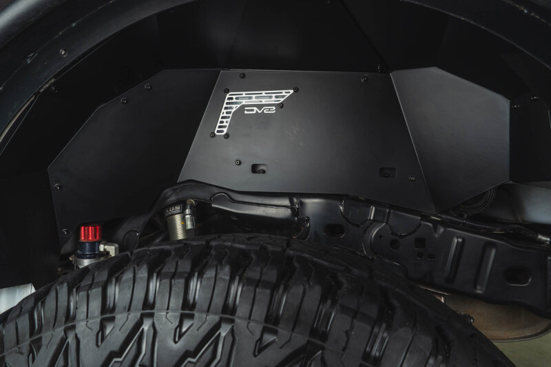 Ford Bronco Inner Fender Liners - Rear - DV8 Offroad - Aluminum - Satin Black - `21-`25